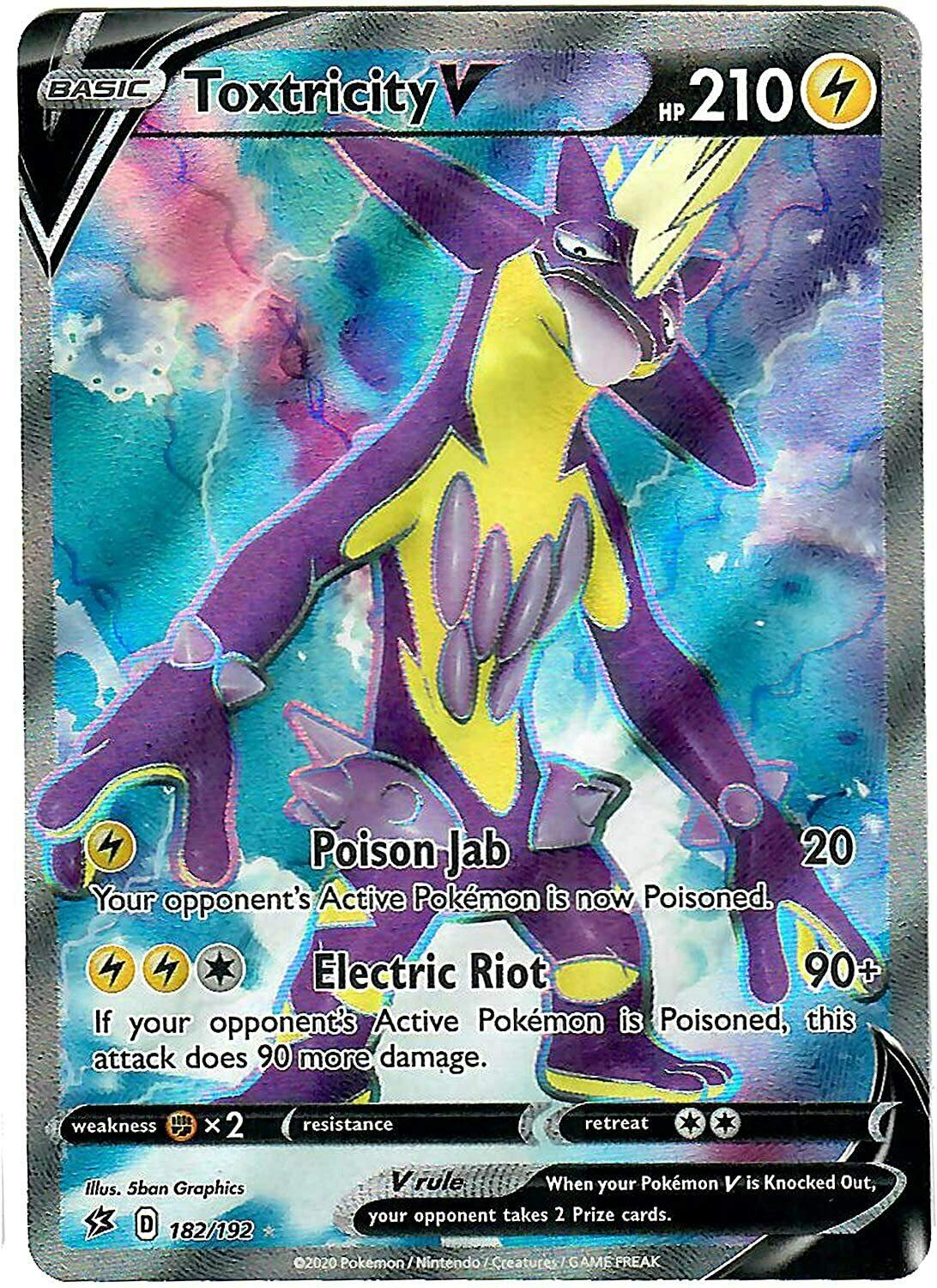 Pokemon Toxtricity V 182/192 - Ultra Rare - Full Art